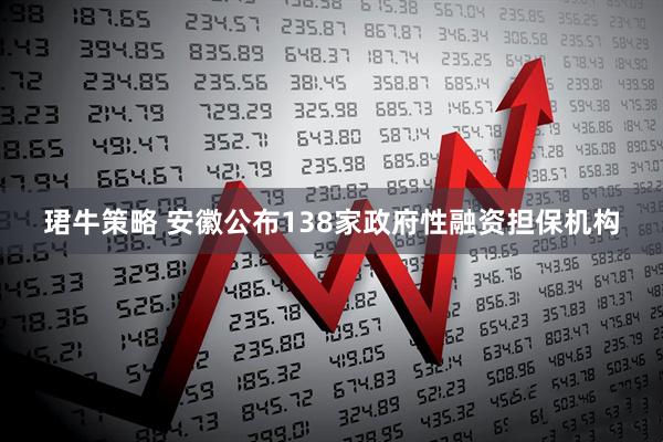 珺牛策略 安徽公布138家政府性融资担保机构