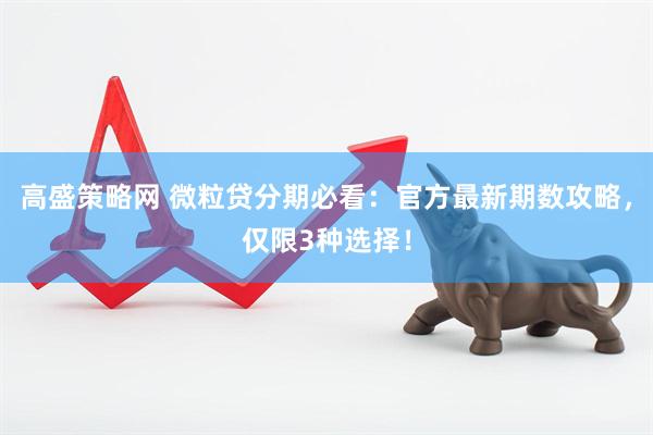 高盛策略网 微粒贷分期必看：官方最新期数攻略，仅限3种选择！
